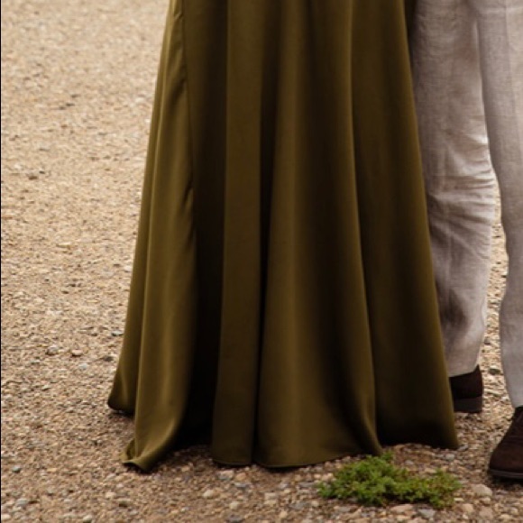 BDHLN Tansy Satin Charmeuse Maxi Dress in Olive - Picture 11 of 15